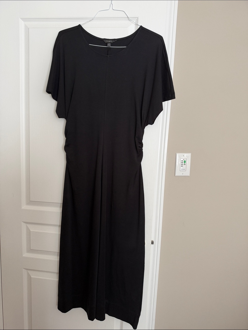 Banana Republic Black Maxi Dress with Flutter Sleeves